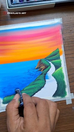 182K views · 1.9K reactions | [Full Tutorial] Beautiful Sunset Lighthouse Drawing with Oil Pastels #art #artist #sunset #drawing #ocean #lighthouse #OilPastelArt | Prahlad's ART | Facebook