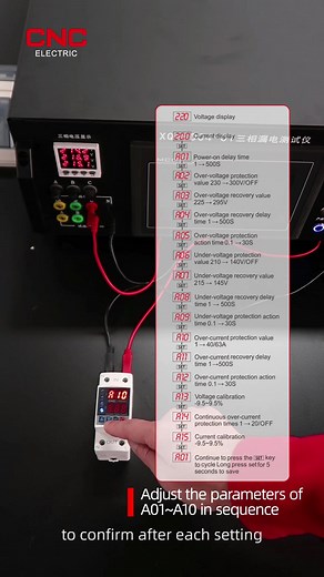 #cncelectric voltage protector parameter setting#voltageprotector #electricalwork #electricalengineering #electric #electrician #fyp