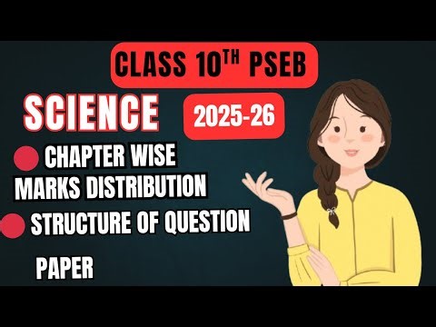🚨PSEB Class 10th Science Structure of Question Paper + Chapter Wise Marks Distribution 2025-26 📊🔥