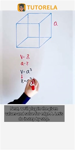 Finding Cube Edge from 8 cm³ Volume #Math #Cuboids #Cubes