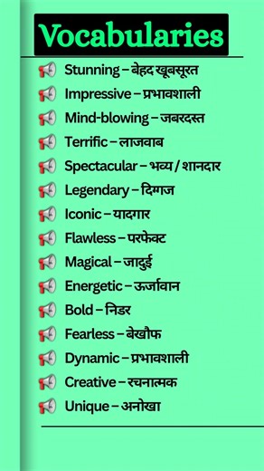 Spoken word for beginners #vocabulary #practice #shortvideo