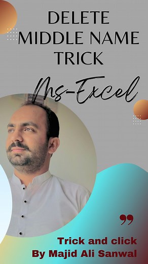 Delete Middle in Excel || MS Excel Magic Trick Every One Should Know Don't Forget to Follow and Share. #msexcel #microsoft #microsoftexcel2016 | Trick and click