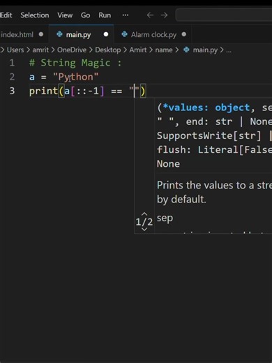 string magic in python #shorts #python #string #ytshorts