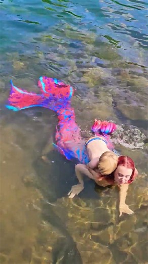 Mermaid Mom and Son #mermaid #cute #family #love #beach #canada #fallintoshorts