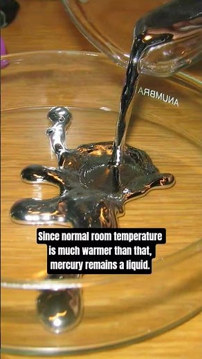 Mercury Is the Only Liquid Metal at Room Temperature #mercury #chemistryshorts #elements