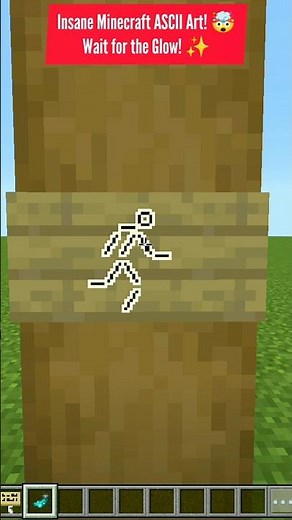 Wait for the Glow! 😱 Minecraft ASCII Art Trick #minecraft #shorts #minecraftshorts