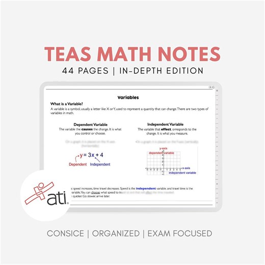 TEAS Exam Math Study Guide - In-depth Edition - Etsy