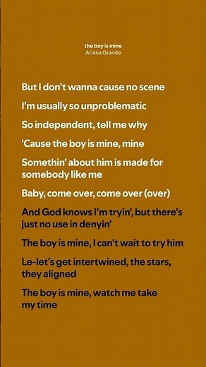 the boy is mine - Ariana Grande (Lyrics)