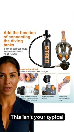 Snorkel Mask with Air Tank – Breathe Underwater Longer