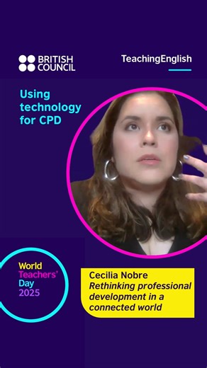 12K views · 93 reactions | Do you use any technology to support your CPD? Hear more about the past, present and future of CPD from Cecilia Nobre, one of the great speakers from our #WorldTeachersDay event: https://www.teachingenglish.org.uk/news-events/world-teachers-day-2025/world-teachers-day-2025-thursday-9-october Naomi 朗 #WTD25 #ProfessionalDevelopment #TeachingEnglish #ELTCPD | TeachingEnglish - British Council | Facebook