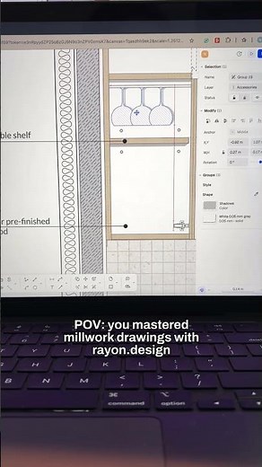 Millwork drawings made easy with Rayon.design software (www.rayon.design)