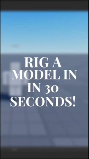 Rig a Model in 30 Seconds?! #robloxstudio #rigeditlite #Shorts #Plugin