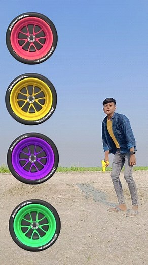 Motorcycle rotating wheel to Animals Names - magical vfx video 😀 | VFX Magic