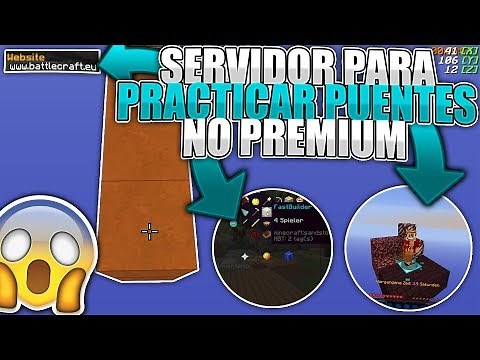 👉MINECRAFT SERVER FOR PRACTICING BRIDGES (NON-PREMIUM) (breezily bridge, moonwalk, etc.) 1.8 NO LAG