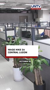 Wage hike sa Central Luzon, epektibo na ngayong Oct. 30 | UNTV News and Rescue