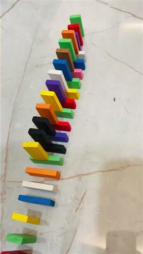 Domino on Domino Trick #domino #satisfying #dominotricks