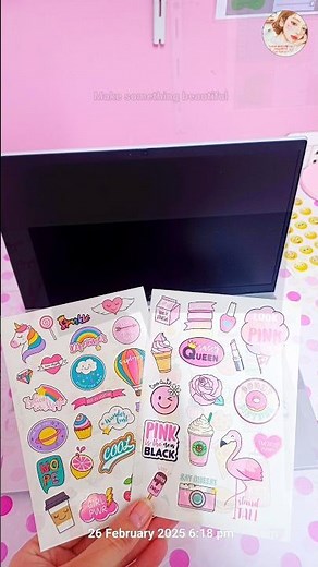 Putting stickers on my laptop ,How do you decorate your laptop?#aesthetic #sticker #laptop #stickers