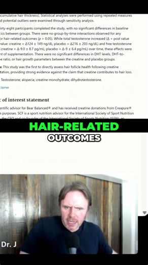 Creatine Study: Testosterone, DHT, and Hair Growth Explained #shorts