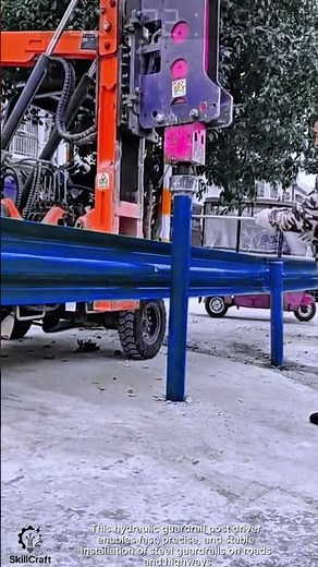 Inovation Guardrail Post Driver for Faster Road Installation