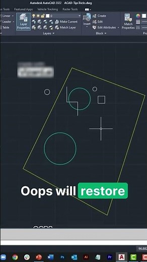 Recover Deleted Objects Instantly with AutoCAD's Oops Command