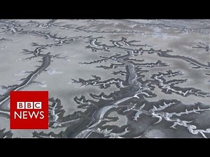 Aerial footage shows frozen East Asia - BBC News