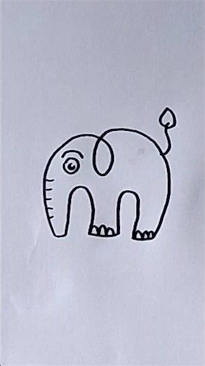 elephant drawing easy step by step #drawing #elephant