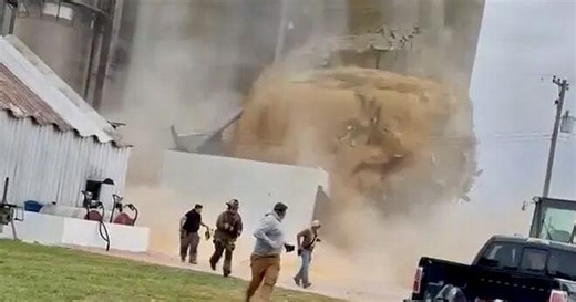 Grain silo collapse, Fire Chief thankful to  “observant eye” spotted bulge