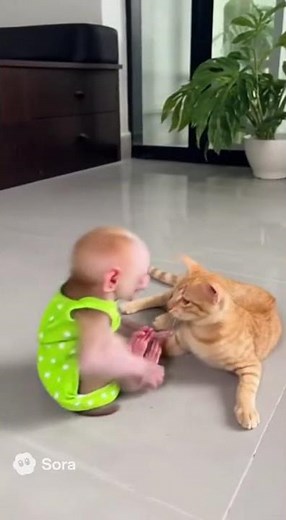 A Cat and a Baby Monkey Become Best Friends! 🐱🐒❤️