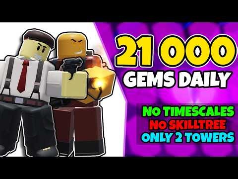 *NEW* FULL AFK GEM GRIND METHOD!!! | No ST or Skill Tree NEEDED! | TDS