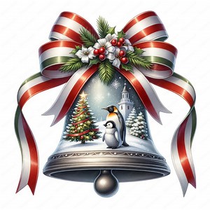 Christmas Bell Clipart: Festive Holiday Art (digital Download) - Etsy