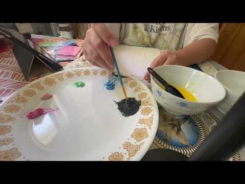 Egg Tempera painting 🎨🪷🐈‍⬛