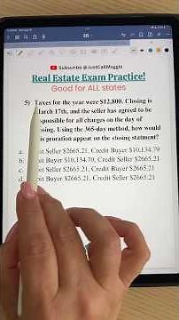 How to prorate any annual (yearly) amount for your real estate exam using the DAM method
