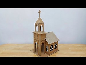 HOW TO MAKE CARDBOARD CHURCH/DIY CARDBOARD MINI CHURCH