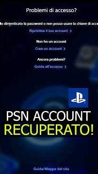 ✅Recupero Account PSN con o senza email al 100% #shorts #playstation
