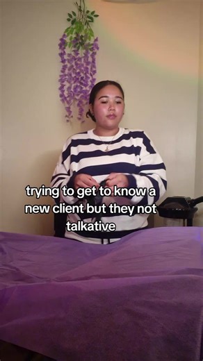 its totally fine to have a quiet personality, but forgive me for being slow 😅 I'm okay to vibing to the music and not having to talk much. its a good thing I'm an ambivert and can have a good time with most personalities. I actually love it when I have my chill quiet client when I'm feeling more introverted and wanna be mute during the service without feeling pressure. I love yall 🫶🏼 if you thinking about visiting but you're shy. don't worry I make sure every client is comfortable 💗 visit my