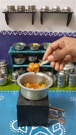 Mini Matar Chaat | #mini #miniature #cooking #dollhouse #dolliyon #trending #shortsviral