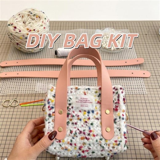 DIY Wool & PU Leather Shoulder Bag Kit for Beginners – Easy 8-minute Hand Sewing, Crossbody or Handheld Bag, Handmade Craft Gift - Etsy