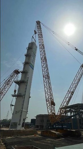 Cold Box Erection Using Cranes | Heavy Lift Engineering Explained #crane #engineering #construction
