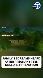 A neighbor's doorbell camera recorded the gut-wrenching screams of family members after a pregnant 16-year-old was killed in a hit-and-run crash in Riverside. Link in the comments below. | ABC7