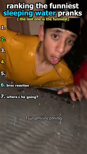 ranking the funniest sleeping water pranks