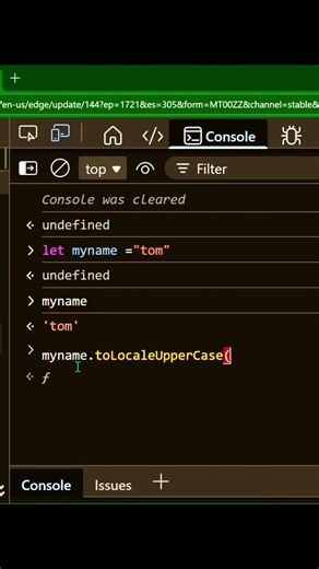 Convert Strings to UPPERCASE in JavaScript ⚡ Quick Trick! #shorts #youtubeshorts