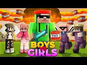 How I Took Over BOYS vs GIRLS Minecraft Server..!