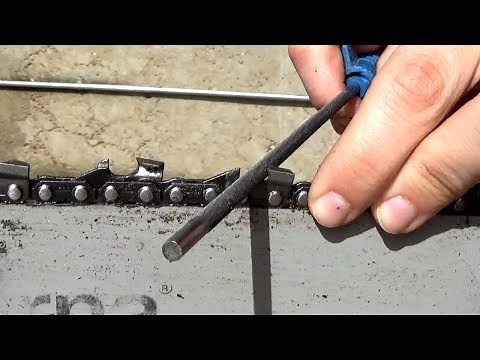Sharpening chainsaw chain