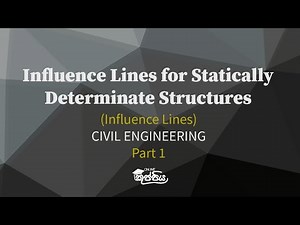 Civil Engineering|Structural Analysis|Influence Lines|For Statically Determinate Structures|Part 1