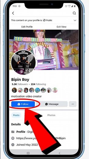 facebook follow button on profile | facebook par follow ka option kaise laye | #short #viral