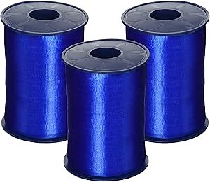 Morex Ribbon 253/5-609 Crimped Curling 3/16" X 1500 YD (3-Pack) Ribbon for Gift Wrapping, Red, Birthday Decorations, Party Favors for Kids and Adults, Christmas Ribbon for Crafts