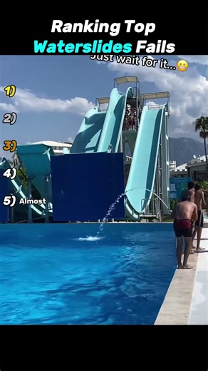 Ranking Funniest Waterpark Mishaps 🤯 #waterparkfails #funny #fails #ranking