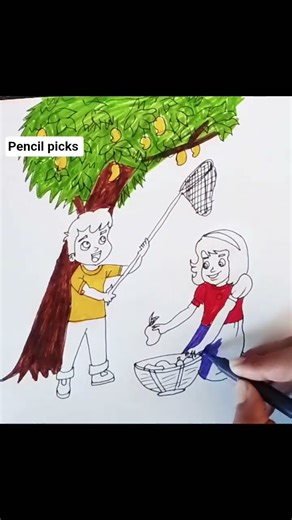 Beautiful mango tree|darwing tutorial #sortvideo #shortsviral