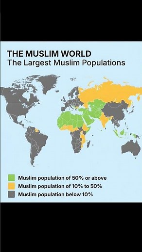 The Muslim World – Largest Muslim Populations 🌍