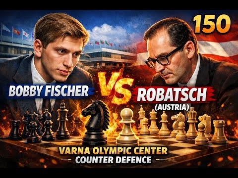 Bobby Fischer Plays the CENTER COUNTER Defence Against Robatsch .A to Z chess in ENGLISH